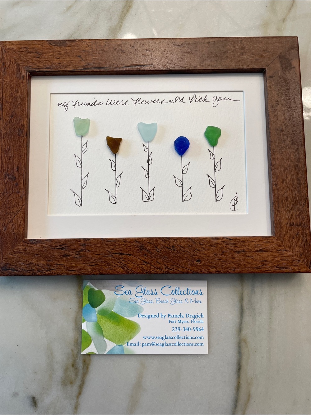 Sea Glass Floral Wall Art - Multicolor